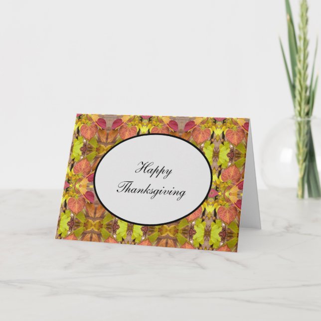 Festividades Queda do Cartão de Ação de Graças #1 (Frente)