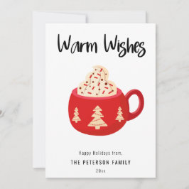 Festividades Quente quer um cartão de férias planas de cacau