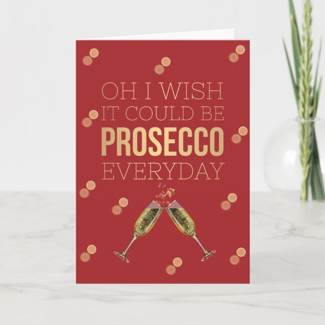FESTIVIDADES QUERO QUE SEJA UM CARTÃO DE NATAL DO PROSECCO (Frente)