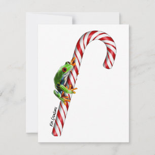 Festividades Rã arborícola - cartão de Natal