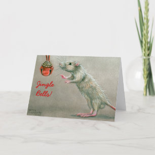 Festividades Rato de Bels de tinir com o cartão de Natal do