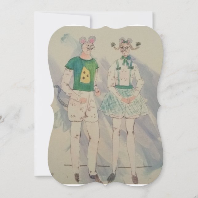 Festividades Ratos de Cinderela: Cartão de Saudação (Frente)