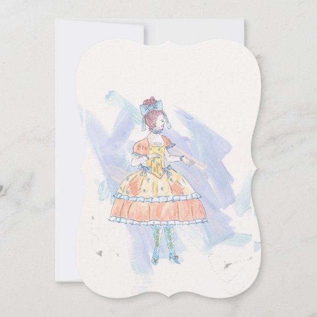 Festividades Ratos de Cinderela: Cartão de Saudação Mona (Frente)