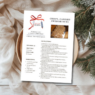 Festividades Receitas de Feriado Nozes Suecas Cartão de Natal