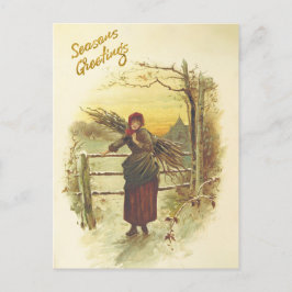 Festividades Recolha de combustível de inverno Cartão postal de