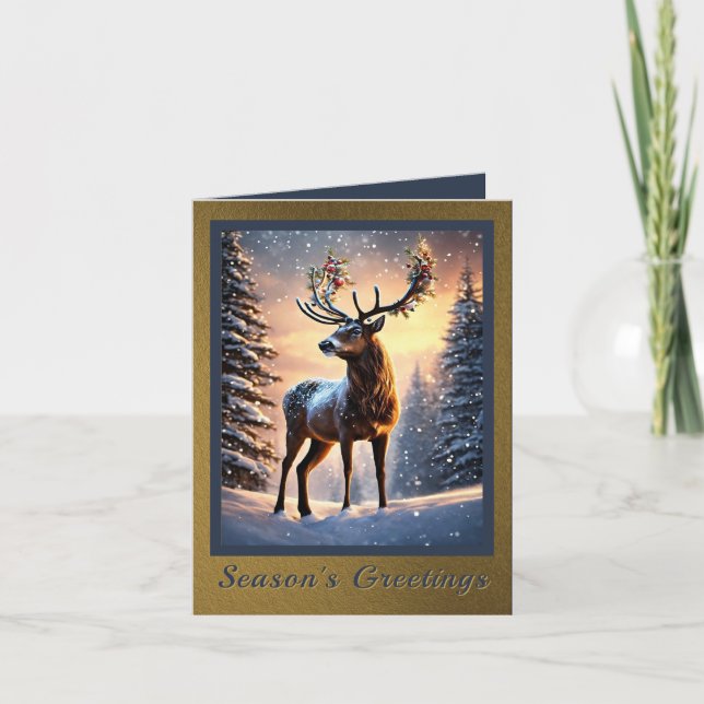 Festividades Rei do Cartão de Férias da Floresta (Frente)