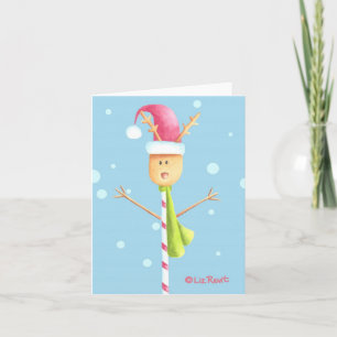 Festividades Reindeer Candy-Stick - Cartão de Liz Revit