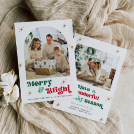 Festividades Retro 2 Cartão de Natal Boho Bright