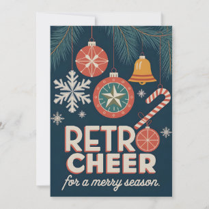 Festividades Retro Cheer - Cartão de Natal