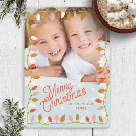 Festividades Retro Feliz Cartão com fotos de Natal Uma Imagem