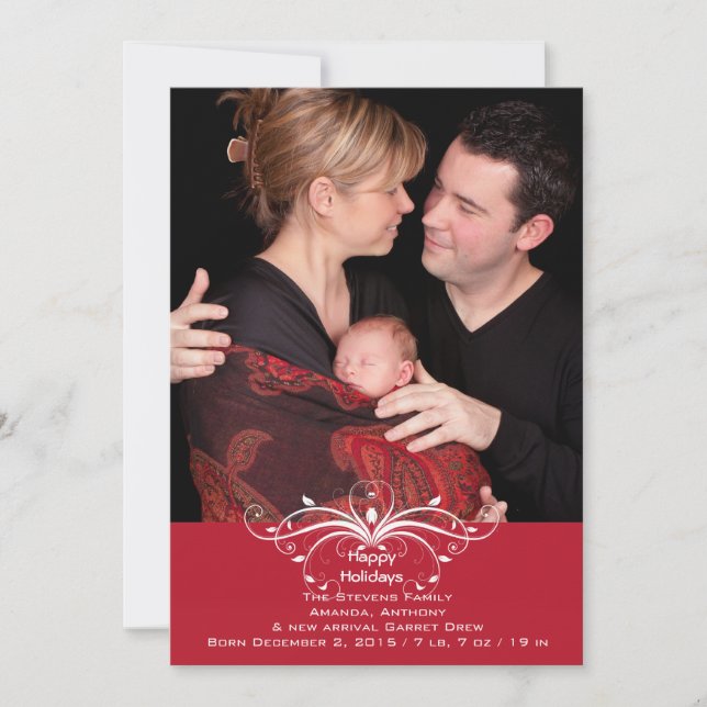 Festividades Rolagem Moda - Cartão de Férias de Foto (Frente)