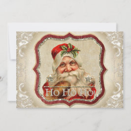 Festividades Rua Vintage. Cartão de Natal de Nicholas Ho Ho Ho