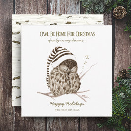 Festividades Rustic Winter Woodland | Cartão de Natal De Ave De