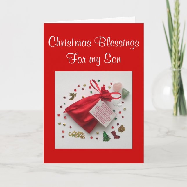 Festividades Saco das Bênçãos de Natal para o meu Cartão de Nat (Frente)