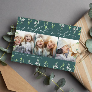 Festividades Sage de inverno Cartão de Colagem de Fotos de Fe