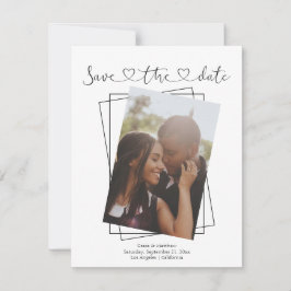 Festividades Salvar o Cartão de Casamento Fotográfico de Data L