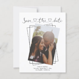Festividades Salvar o Cartão de Casamento Fotográfico de Data L