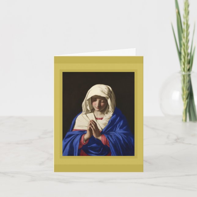 FESTIVIDADES SASSOFERRATO, MADONNA NO CARTÃO DE FÉRIAS DE ORAÇÃ (Frente)