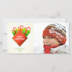 Festividades Saudação de Natal, Cartão com fotos de Pacotes 