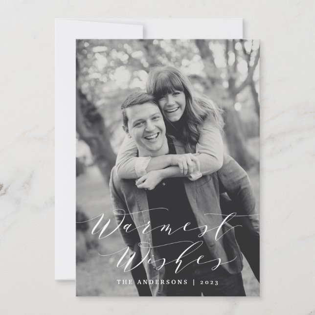 Festividades Saudações Afetuosas | Cartão de Foto de Fim de Ano (Frente)