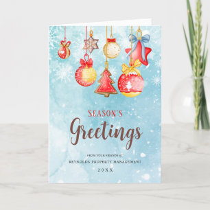 Festividades Saudações de Fim de Ano Natal Cartão Corporativo d
