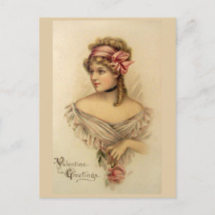Festividades Saudações de Valentine Vitorianas Cartão Postal An