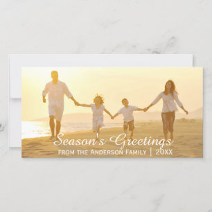 Festividades Saudações Simples de Fim de Ano - Cartão com Foto