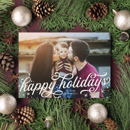 Festividades Script de Cartão com fotos de Letra de Mão de Feri