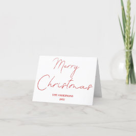 Festividades Script Feliz Natal Cartão Vermelho de Férias