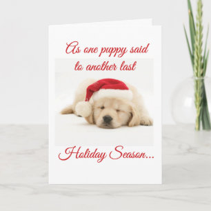 Festividades Se Os Puppies Pudessem Falar Com O Cartão De Féria