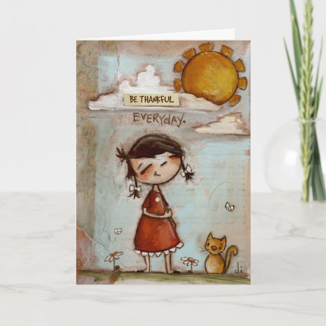 Festividades Seja grato todos os dias - Cartão de Saudação (Frente)