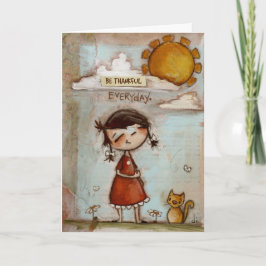 Festividades Seja grato todos os dias - Cartão de Saudação