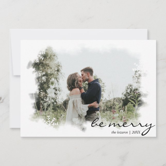 Festividades Seja um cartão de Natal de Floco de Neve Feliz (Frente)