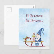 Serei o Gnomo para o cartão postal de Natal