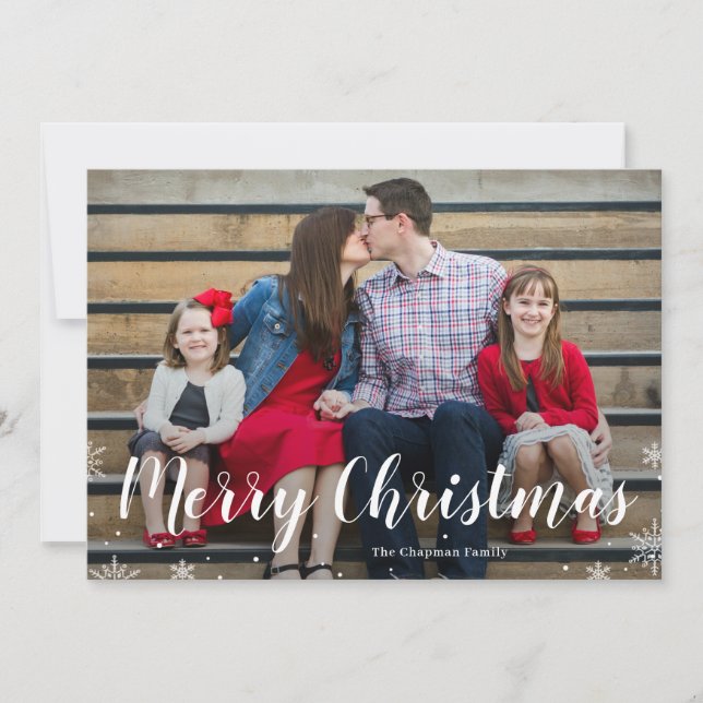 Festividades Seu cartão de Natal com foto de Boas Festas de Inv (Frente)