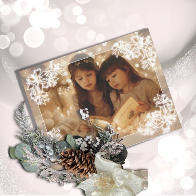 Festividades Sheinsettia Lace - Cartão de Férias Plano (Criador carregado)