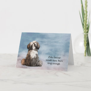 Festividades Shih Tzu Dog Loss Cartão de condolências
