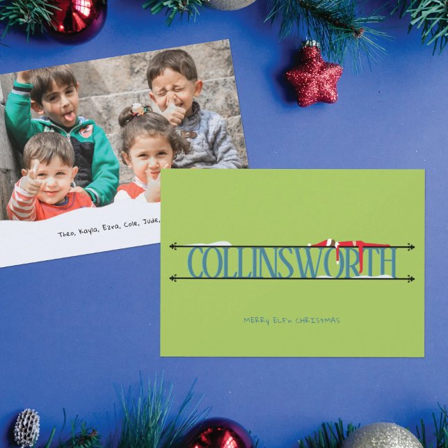 Festividades Símbolo de Foto - Cartão de Natal Elf Shenanigans (Criador carregado)