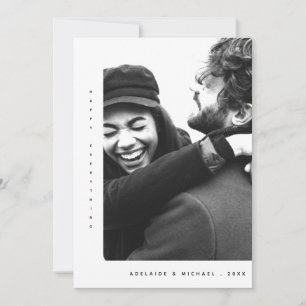 Festividades Simples Cartão com fotos de férias minimalista mod