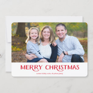 Festividades Simples Cartão com fotos de Natal Feliz