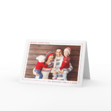 Simples Cartão com fotos Moderno de Feliz Natal - 