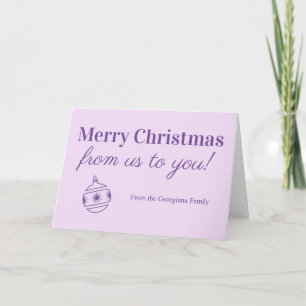 Festividades Simples cartão "Feliz Natal de nós para você!"