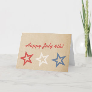 Festividades Simples Chic Stars 4 de julho Cartão de Saudação