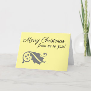 Festividades Simples "Feliz Natal de nós para você!" Cartão