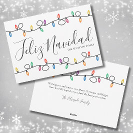 Festividades Simples luzes Feliz Navidad Cartão de Natal