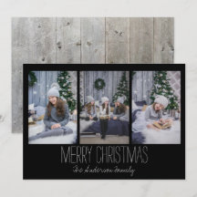 Simples Três Cartão de Feriado de Fotografia Russo