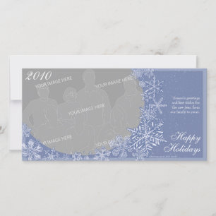 Festividades Simplesmente Snowflakes Art Cartão de Foto Horizon