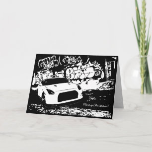 Festividades Skyline GTR com cartão de Natal CarTheme de Grafit