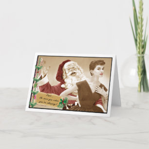 Festividades Snarkalicious Cartão de Natal assustador Santal