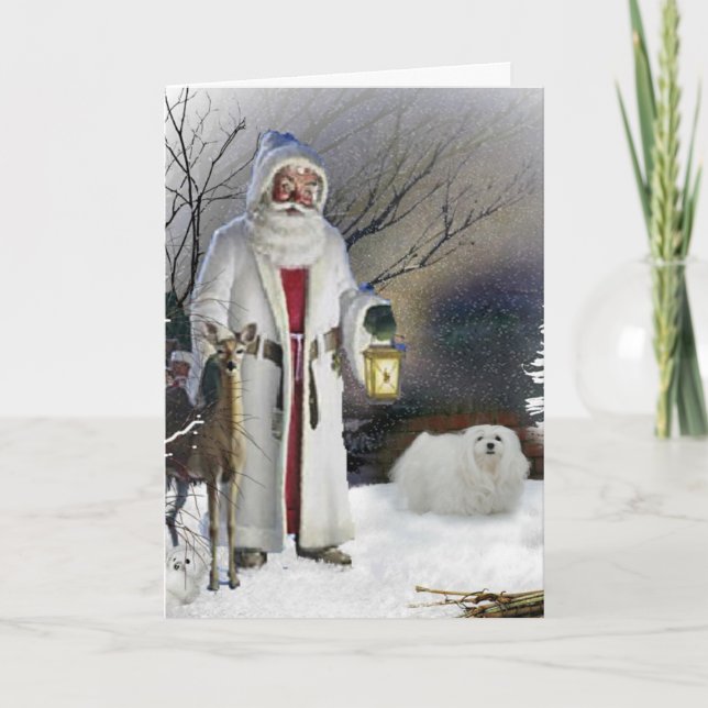 Festividades Snowdrop o Cartão de Natal Maltês (Frente)